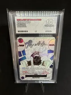 One Piece CCG TCG Monkey.D.Luffy OP09-119 SEC Ace 10 Gem Mint English - Image 2