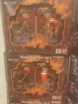 BANDAI ONE PIECE ILLUSTRATION BOX VOLUME 5 & 6 LOT (10) SEALED OP-13, PRB-02 - Image 2