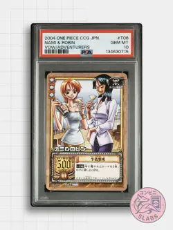 PSA 10 2004 One Piece Carddass EX Vintage Nami Robin CCG Not Hyper Battle Bandai - Image 1