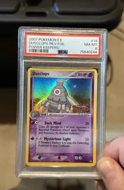 2007 Pokemon EX Dusclops 14/108 Power Keepers Reverse Foil Stamped PSA 8 NM-MT - Image 1