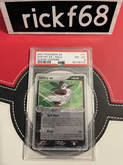2007 POKEMON EX POWER KEEPERS 97 SHIFTRY EX-HOLO PSA 8 - Image 1
