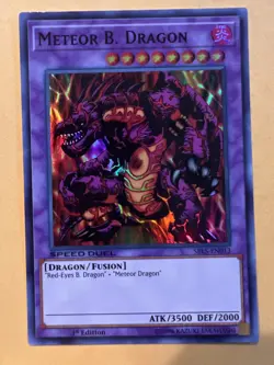 Yugioh Meteor B. Dragon SBLS-EN013 Super Rare Speed Duel 1st Ed NM - Image 1