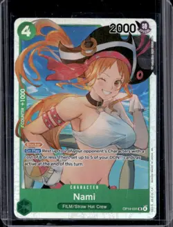 2026 One Piece Azure Sea's Seven Nami Super Rare Alternate Art #OP14-031 - Image 1