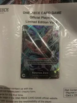 One Piece English Official Playmat Limited Edition Vol. 4 w/ Zoro Promo - SEALED - Image 2