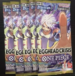 One Piece TCG Booster Pack EB-04 Egghead Crisis 5 Pack Lot Sealed - Image 1