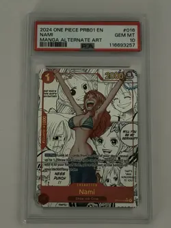 2024 ONE PIECE PRB01-PREMIUM BOOSTER THE BEST- #016 NAMI MANGA PSA 10 - Image 1