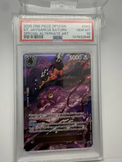 2025 One Piece OP13 Special Alt Art Demon God #083 St. Jaygarcia Saturn PSA 10 - Image 1