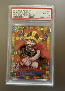 One Piece Day 25 Monkey D Luffy P-110 Promo PSA 10 - Image 1