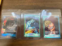 One Piece Alt Art Lot! Jinbe, Rosanne, Sogeking! OP03, OP05, OP11 Alt Leader,SEC - Image 1