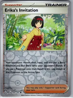Erika's Invitation 160/165 Reverse Holo Scarlet & Violet 151 - Pokemon Card - NM - Image 1
