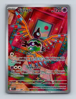 Sigilyph 121 2025 Pokemon S&V White Flare Illustration Rare Card NM+ - Image 1