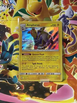 Pokemon Ampharos Holo Rare 78/214 Sm-Lost Thunder TCG Card - Image 1