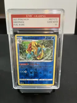 DREDNAW HOLO FOIL #027/172 Pokemon RARE Card GRADED 10 MINT - Image 1