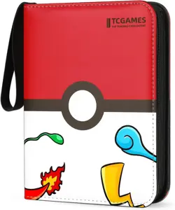 TCGAMES 720 Card Collector Binder – Pokemon Themed 9-Pocket Zipper Album - Image 1