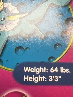 LP Vaporeon #134 Burger King Poke Trivia Card 1999 AUTHENTIC Pokemon Card - Image 4