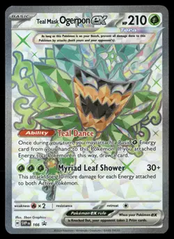 Teal Mask Ogerpon ex - 166 Ultra Rare SV: Scarlet & Violet Promo Cards NM - Image 1