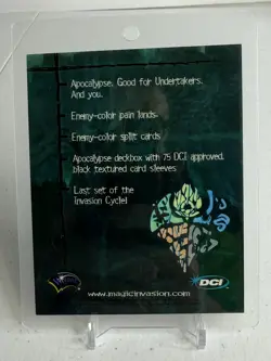 Magic The Gathering Apocalypse Pre Release Laminated Badge NPOS 2001 MTG WOTC - Image 4