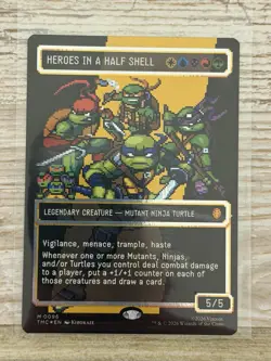 Heroes in a Half Shell (0096) (Borderless) (Surge Foil) [TMNT] - Image 1