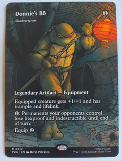 MTG Donnie's Bo / Shadowspear, NM/Unplayed, Borderless Source Material, TMNT - Image 1