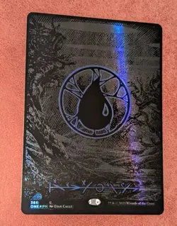 MTG *Raised Oil Slick FOIL * Phyrexia: All will be One ISLAND NM - Image 1