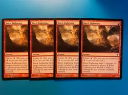 MTG 4x Burst Lightning # 119 Zendikar Pauper Magic the Gathering x4 NM - Image 1
