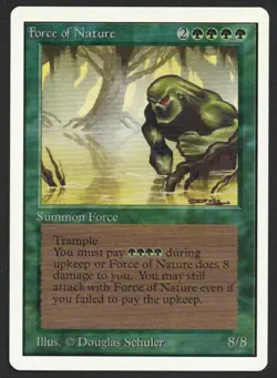 ***Unlimited Force of Nature (Edge Crease)*** MTG Unlimited Magic Kid Icarus - Image 1