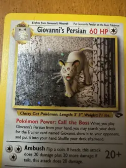 Pokemon TCG Vintage Holo Giovanni's Persian 8/132 Gym Challenge Rare WotC - Image 2