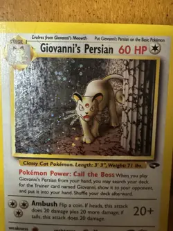 Pokemon TCG Vintage Holo Giovanni's Persian 8/132 Gym Challenge Rare WotC - Image 3