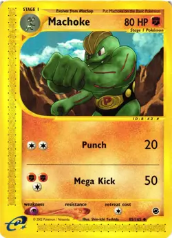 Pokemon TCG Machoke Expedition Base Set 85/165 Regular MP/HP - Image 1