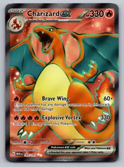 Pokemon TCG Charizard EX Holo Ultra Rare Card 183/165 Scarlet & Violet 151 - Image 1