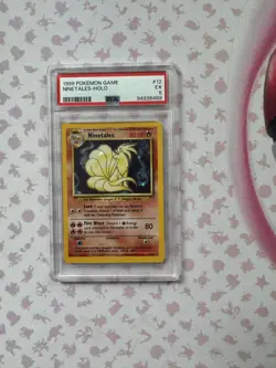 1999 Pokemon Game #12 Ninetales Holo Card PSA 5 Base Set Unlimited - Image 1