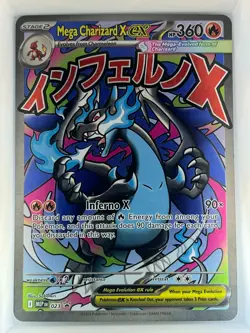 Mega Charizard X EX 023 MEP: Mega Evolution Black Star Promo Holo Near Mint - Image 1