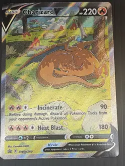 Charizard V Pokemon Sword Shield Promo SWSH260 Full Art SWSH - Image 1