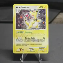 2007 Ampharos 1/132 Pokemon Secret Wonders Swirl Holo Bleed LP - Image 1