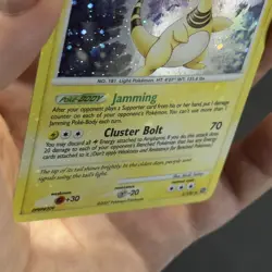 2007 Ampharos 1/132 Pokemon Secret Wonders Swirl Holo Bleed LP - Image 2