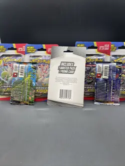 Pokemon Unbroken Bonds 2-Booster Pack & 5 Blister 10 Card Packs Factory Sealed - Image 2