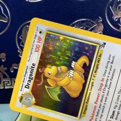 Pokemon 1999 Dragonite 4/62 Fossil Holo LP - Image 3