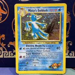 Misty's Golduck 12/132 Holo Rare Pokemon Gym Challenge MP - Image 1