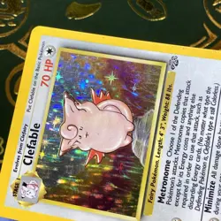Pokemon TCG Clefable #1/64 Jungle Set Unlimited Holo Rare WOTC VTG 1999 LP - Image 3
