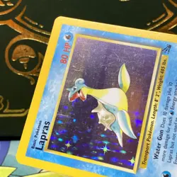 Lapras 10/62 Holo Rare Fossil 1999 Pokemon LP - Image 3