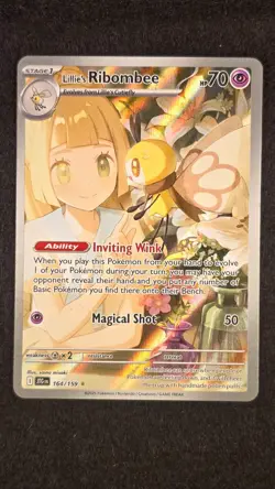 Lillie's Ribombee Illustration Rare Pokemon TCG Journey Together 164/159 - Image 1