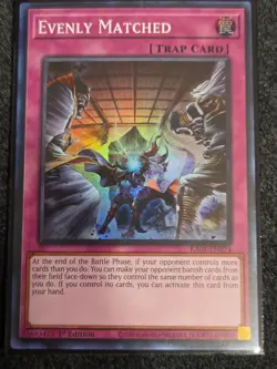 Yugioh Evenly Matched Super Rare RA01-EN074 In Hand - Image 1