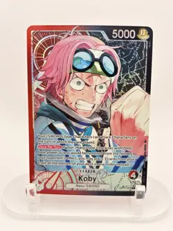 Koby Alternate Art OP11-001 L A Fist of Divine Speed Foil NM One Piece TCG - Image 1