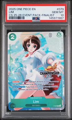 2025 ONE PIECE CHAMP 2025-26 EVENT PACK FINALIST #079 LIM PSA 10 - Image 1
