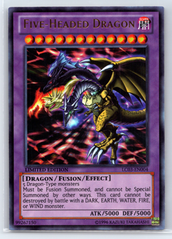 Yugioh Five Headed Dragon LC03-EN004 Limited Edition Ultra Rare NM - Image 1