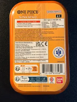 One Piece Card Game Tin Pack Set Vol. 2 Portgas.D.Ace Factory Sealed - Image 2