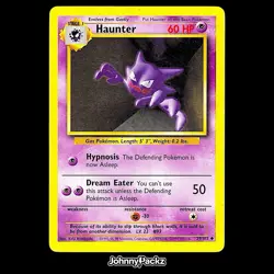 Haunter 29/102 - 1999 Unlimited Base Set WOTC Uncommon - Pokemon Card LP - Image 1