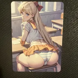 Sailor Moon Booty waifu card Anime Waifu 🌙 Double sided - Image 2