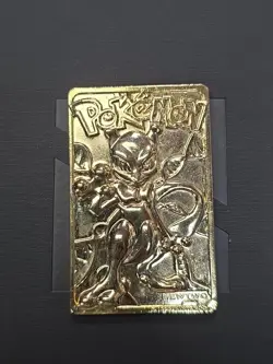 1999 Mewtwo 23K Gold Plated Trading Card - Burger King - Pokemon - Image 1
