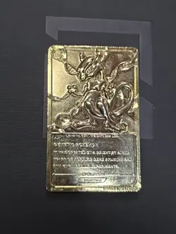 1999 Mewtwo 23K Gold Plated Trading Card - Burger King - Pokemon - Image 3